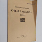 Kalevalan päivän ohjelmistoa 1953 - pikkukuva 1