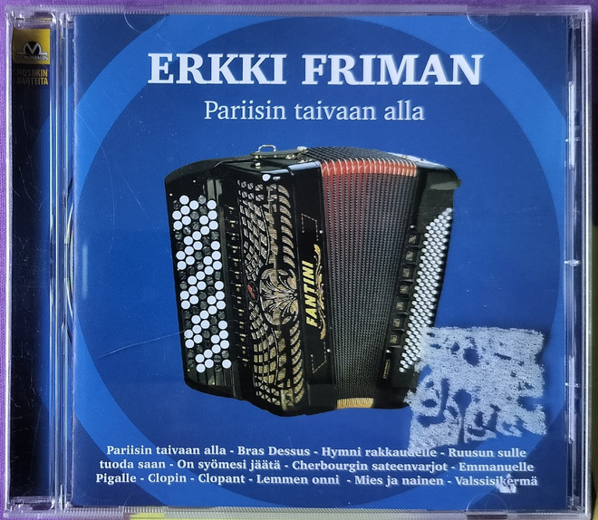ERKKI FRIMAN-PARIISIN TAIVAAN ALLA-CD, MLCD-3002,v.1987 VL-M