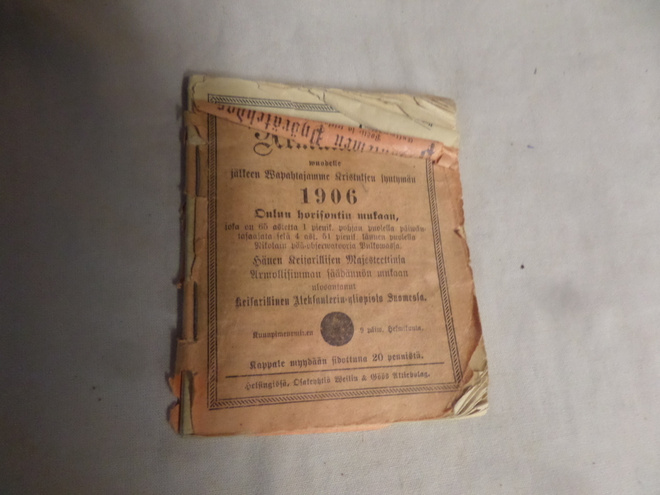 huuda syntymävuotesi almanakka 1906