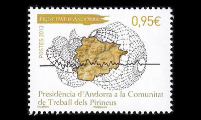 Andorra Fr 766 ** Pyreneiden yhteisön puheenjohtajuus (2013