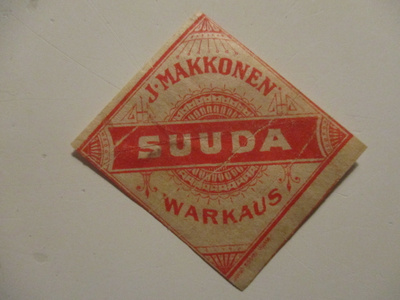 JUOMA ETIKETTI - SUUDA J.MAKKONEN WARKAUS (K16-S94)