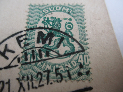 1927 Kemi siirtymä pikkukortilla os Ilmajoki