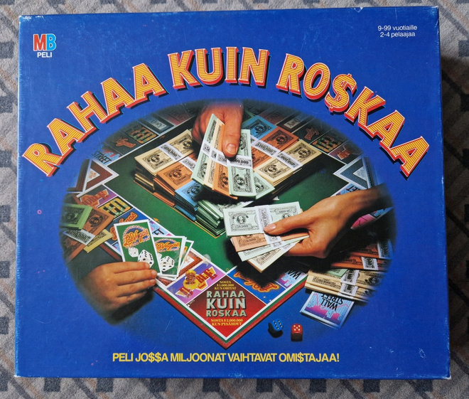 Rahaa kuin roskaa klassikkopeli .Hieno kunto