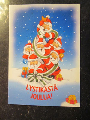 KULKEMATON LYSTIKÄSTÄ JOULUA JOULUKORTTI