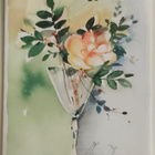 MINNA IMMONEN 2-os.-kortti "Kukkia pikarissa" 21 x 15 cm - pikkukuva 1