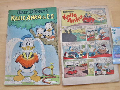 2 VANHAA Lehteä Kalle Anka N 3 1953 Aku Ankka Donald Duck