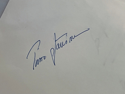 Timo Järvinen nimikirjoitus paperilla