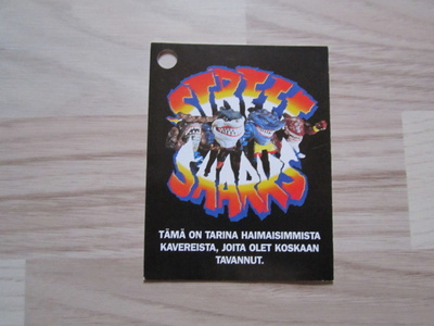 Street Sharks -leluesite/sarjakuvalehtinen v.1996
