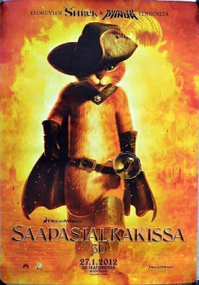 Elokuvajuliste: Saapasjalkakissa 3D (Antonio Banderas)