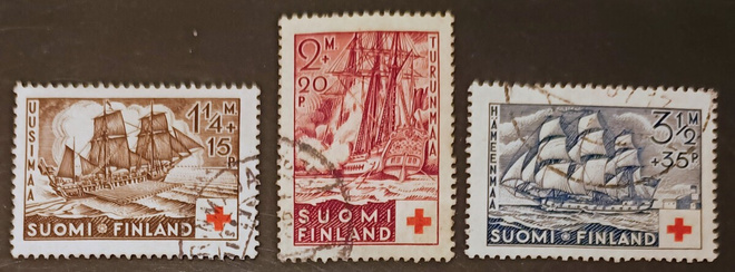 1937 Punainen Risti - leimattu sarja