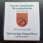 5 euro 2007 Proof Suomen itsenäisyyden 90-vuotisjuhlaraha - pikkukuva 2