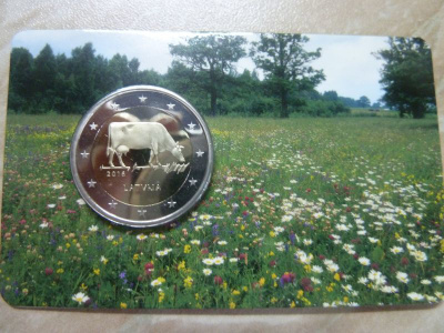 Latvia 2016 2 € " Lehmä ", Maatalousala BU, CoinCart