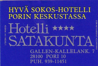 Pori, Hotelli Satakunta  7/15