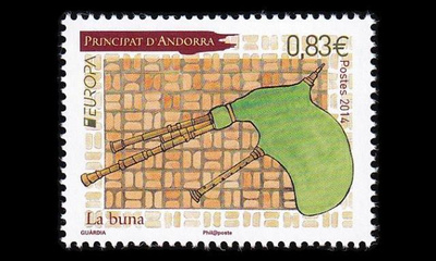 Andorra Fr 773 ** Europa kansalliset soittimet (2014)