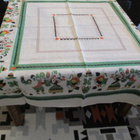 VINTAGE PÄÄSIÄIS PÖYTÄLIINA PELLAVA ? 121 x 123 cm - pikkukuva 1