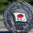 Japanilainen Sapporo 1983 Urheilumerkki. Hopeavärinen - pikkukuva 4