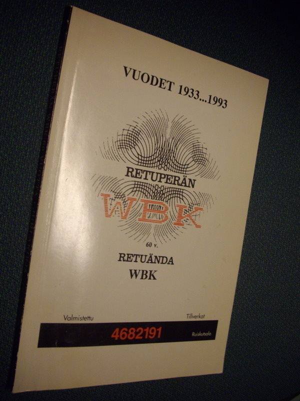 RETUPERÄN WBK 60 v. - Vuodet 1933...1993 ( Sis.postikulut )
