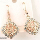 421 .. 9k Kulta Duble Ladys " Zircon .. Korvakorut - pikkukuva 2