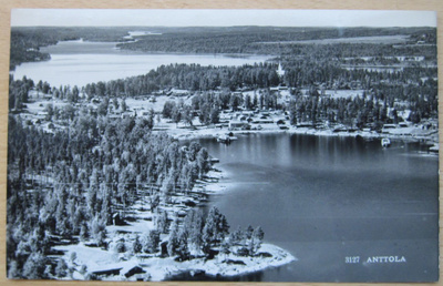 VANHA Postikortti Anttola Karhumäki 1950-luku