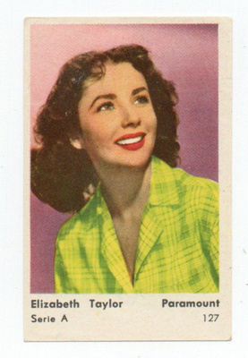 Purkkakuva Hellas Serie A n:o 127 ELIZABETH TAYLOR