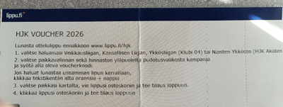 HJK pääsylippu