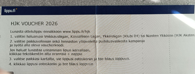 HJK pääsylippu