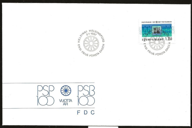 1987 FDC 1,70mk PSP 100 v