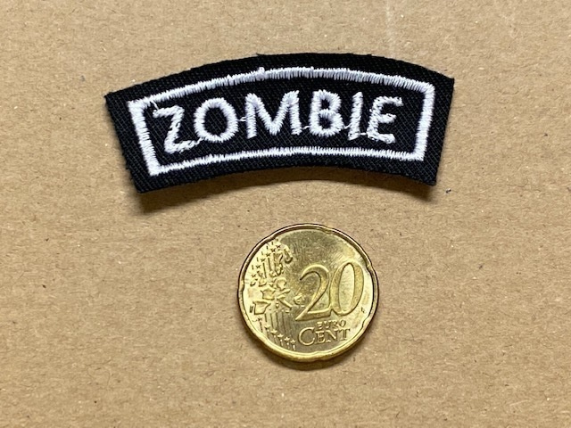 Zombie brodeerattu kaarimerkki