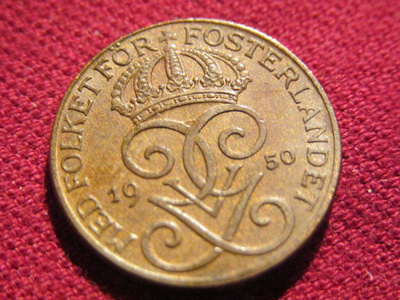 1 öre 1950. Ruotsi-Sweden