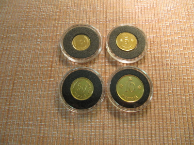 5 Penniä,10 Penniä,25 Penniä ja 50 Penniä.1939