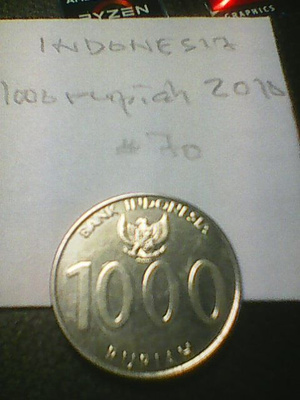 Indonesia 1000 rupiah 2010, km#70