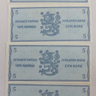 4 x 5 mk 1963 Litt B-sarja Pakkasileät Numerot Peräkkäin - pikkukuva 2