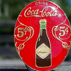 Coca - Cola Kuuluisa Vanha mainos. Halkaisija - 28 mm. - pikkukuva 1