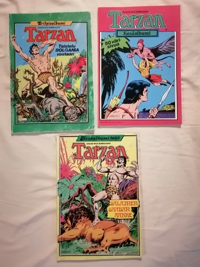 Burroughs, Edgar Rice & co: Tarzan-albumipaketti (3 kpl)