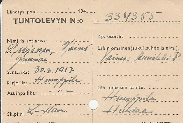 TUNTOLEVY NO TODISTE HUMPPILASTA
