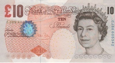 (B0001) GREAT BRITAIN, 2000 (2004). 10 Pounds. P-389c. UNC
