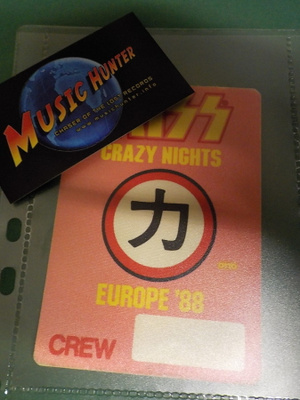 KISS - CRAZY NIGHTS EUROPE ´88 CREW, BACKSTAGE PASSI