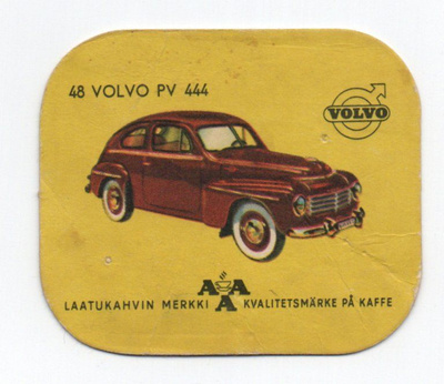 Kahvilappu  AAA n:o 48 VOLVO PV 444