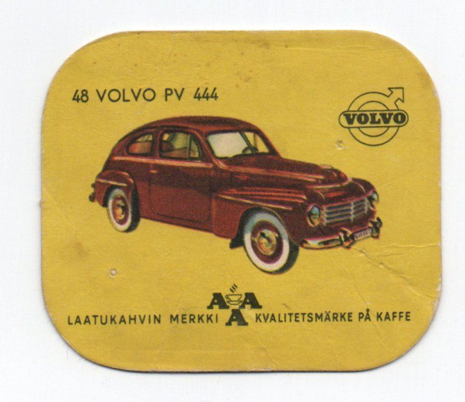 Kahvilappu  AAA n:o 48 VOLVO PV 444