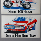 Shell tiimi tarrat 2 kpl, moottoripyörä RR team + auto - pikkukuva 2