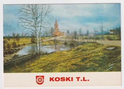 Koski T.L.: Härkätien kivisilta ja kellotapuli - maalaus