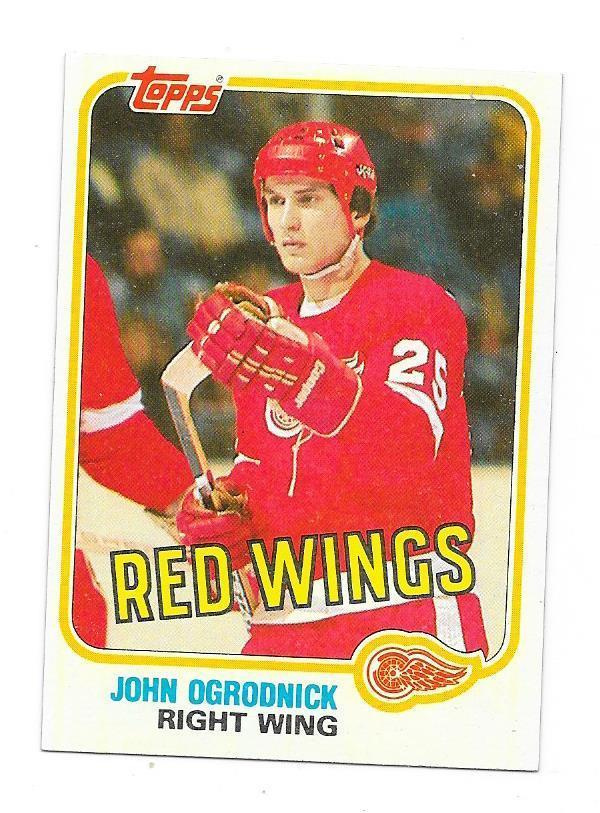 1981-82 Topps #95 John Ogrodnick Detroit Red Wings