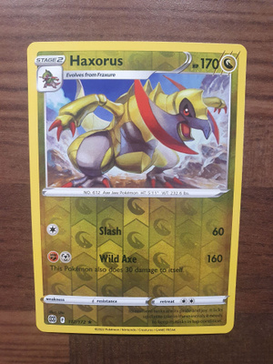 Pokemon Haxorus 112/172 Reverse holo rare