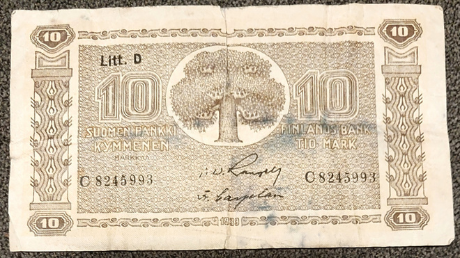 10 markkaa 1939
