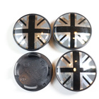 Mini vannekeskiöt – Kromi-musta-harmaa – 54mm (4kpl sarja) - pikkukuva 2