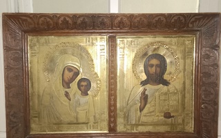 Antiikki Ortodoksi Ikoni Venäjän Imperia 1800-luku