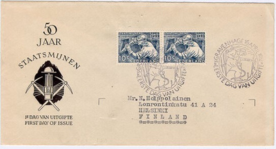 Hollanti Mi 587 FDC