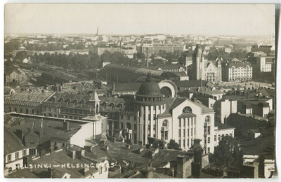Helsinki Näkymä Tornista rautatieasemalle 1930-luku