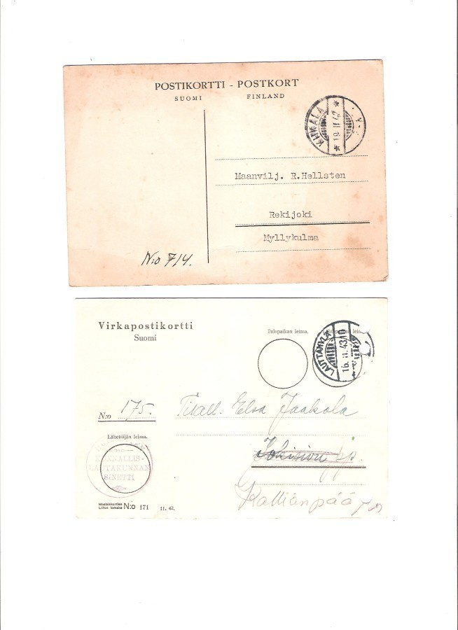 Luovutusmääräys, heinä ja liha, 1942-43.