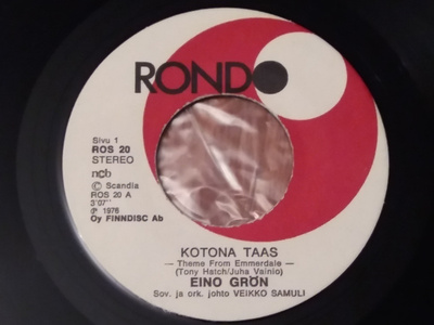 7" EINO GRÖN - kotona taas - single 1976 virhepainos EX